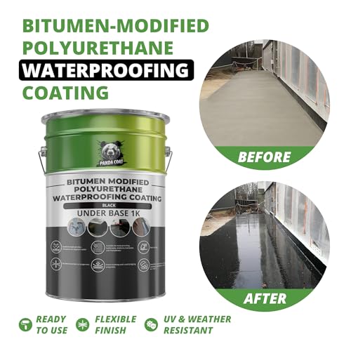 UnderBase 1K – Bitumen-Polyurethan Bitumenanstrich für Fundamente und Keller, Schwarz, 1-6 kg