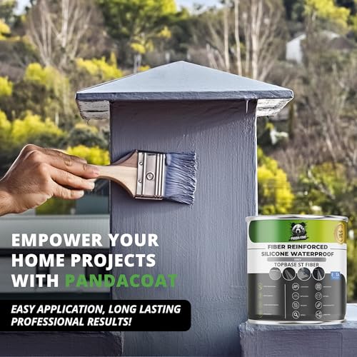 TopBase ST Fiber – Silicone Waterproofing Coating with Glass Fibre, Grey/White, 1-4.7 kg